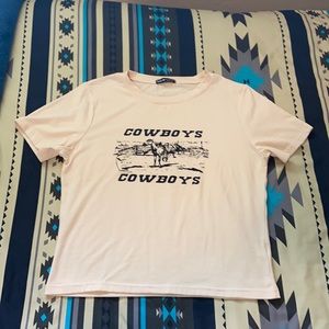 Cropped cowboy tee